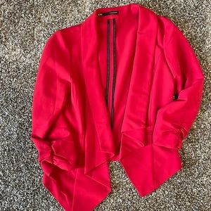 Maurices cropped red blazer size small 3/4 sleeve